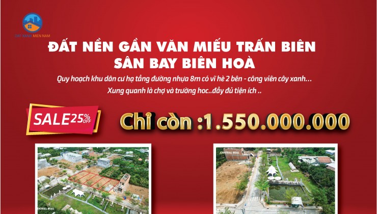 ⚡️Đất tái định cư  giá siêu rẻ ở gần Văn Miếu , Bửu Long !!!